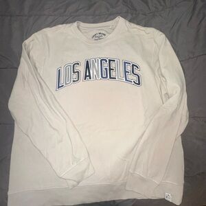 Lucky Brand Men’s Crewneck Sweatshirt - Light Tan with Blue Logo